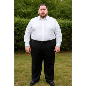 Jos A Bank Signature Dress Pants 100% Wool Unhemmed Mens 50R Formal Trousers New